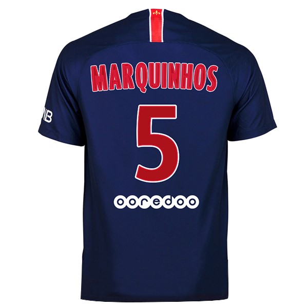 Camiseta Paris Saint Germain 1ª Marquinhos 2018-2019 Azul